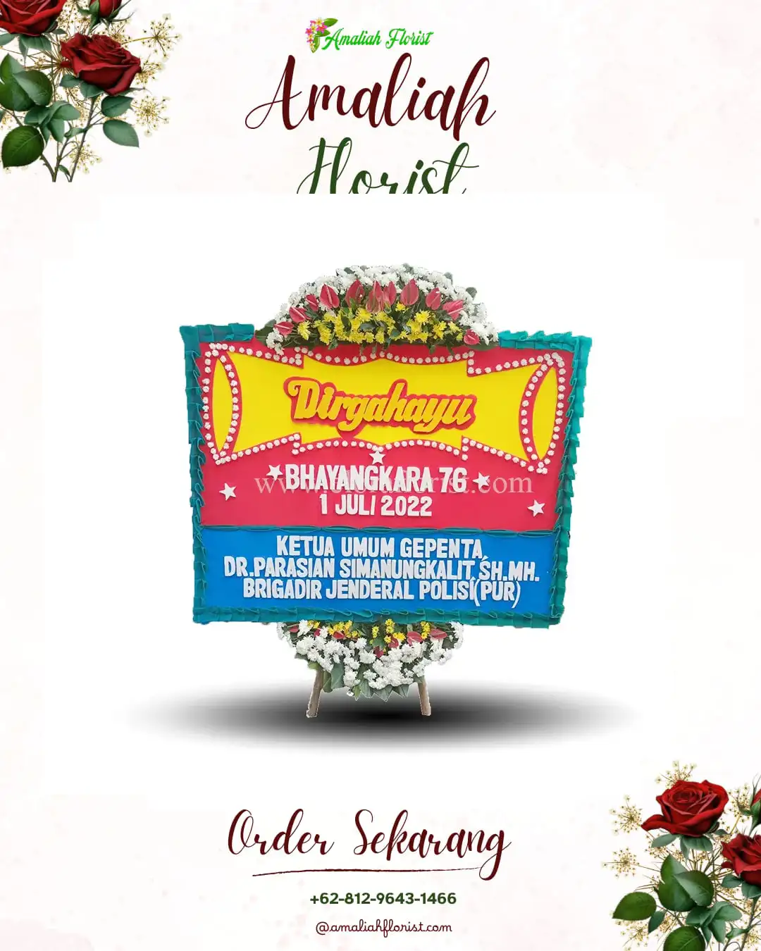 Papan Bunga HUT Ulang Tahun Sorogaten